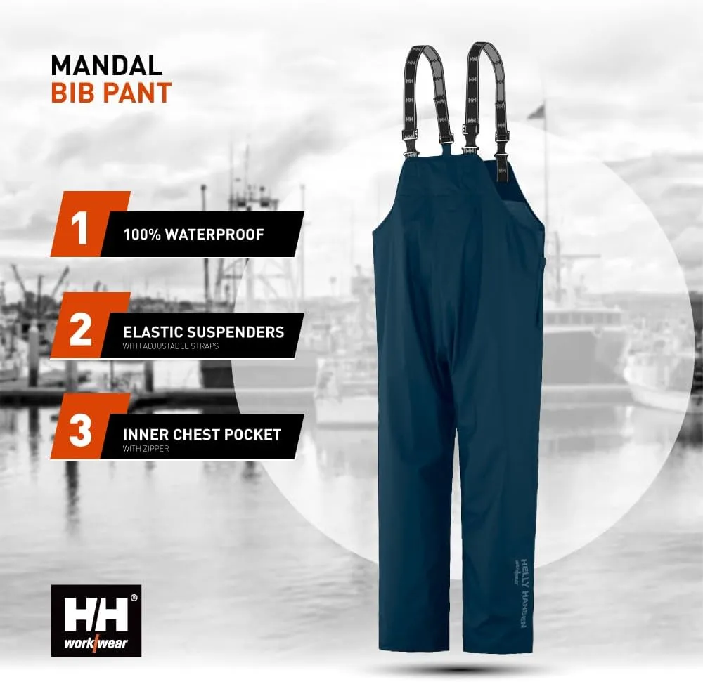 Helly-Hansen mens Workwear Mandal Fishing and Rain Bib Pant