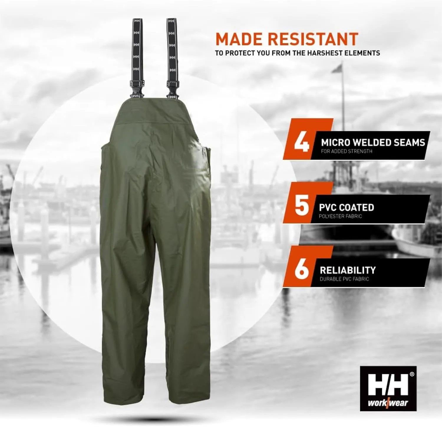 Helly-Hansen mens Workwear Mandal Fishing and Rain Bib Pant