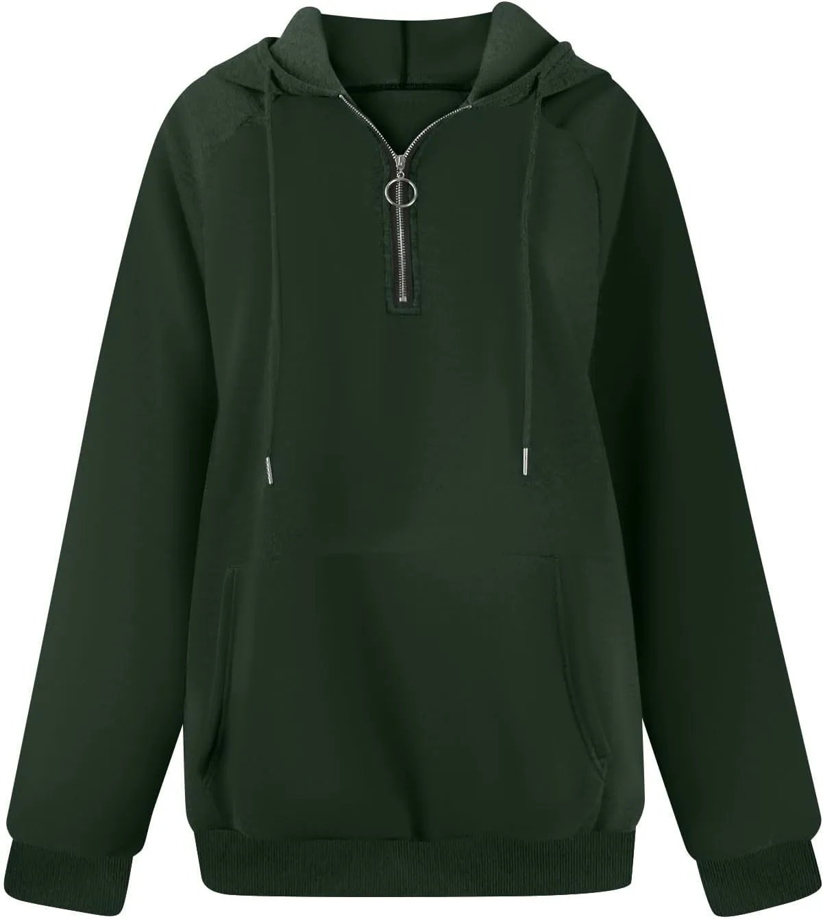Hoodies for Women Long Sleeve Fleece Hooded Sweatshirt Half Zip Loose Fit Pullover with Pockets Oversized Hoodies