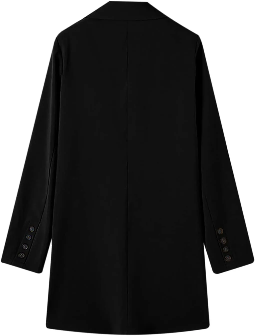 Hvyesh Women's Wool Blend Jackets 2024 Winter Trendy Mid Long Warm Trench Pea Coats Dressy Casual Double Breasted Overcoat
