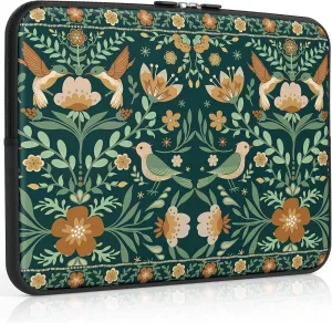 iCasso Laptop Sleeve 13 inch for MacBook Air 13-13.6 inch, Cute Laptop case for MacBook Pro 13 inch 14 inch, Slim Protective Travel Carrying Case Sleeve for 14 inch Chromebook, HP, Dell, Green