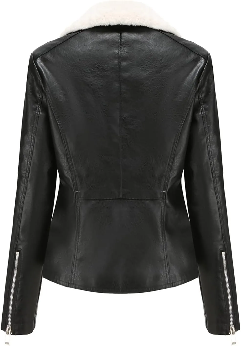 Jacket Women Motor Women Punk Tops Coat Zip Cropped Lapel Ladies Biker Women's Coat Cropped Leather Jacket Women