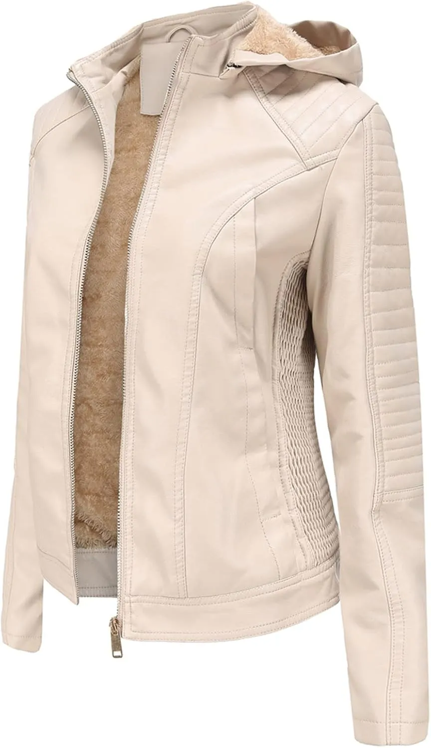 Jacket Women Motor Women Punk Tops Coat Zip Cropped Lapel Ladies Biker Women's Coat Cropped Leather Jacket Women
