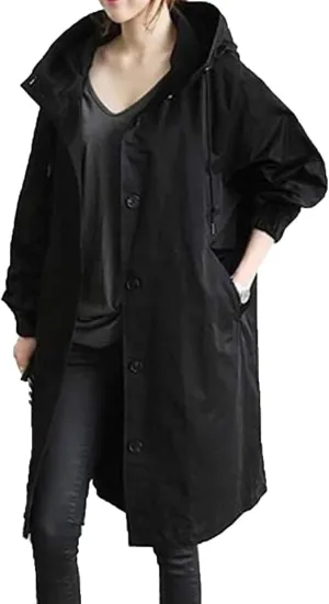 Lapel Slim Overcoat with Belt Outwear Womens Elegant Windbreaker Wild Winter Women'S Coat Lapel Windproof Overcoat