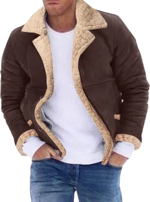 LCMTWX Men's Thicken Warm Winter Coat Stand Collar Knitted Splice Sweater Coat Casual Cardigan Stylish Outwear Winter