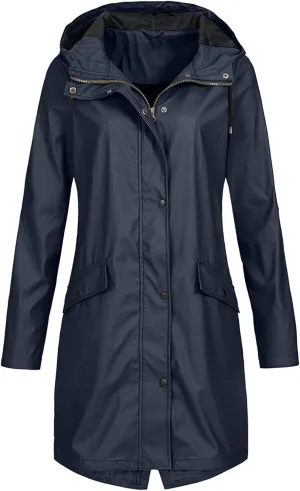 LCMTWX Raincoat Hoodie for Women Casual Women Thicker Winter Slim Women's Coat Rain Jackets for Women Waterproof Rain