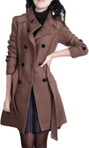 LCMTWX Winter Coats for Women Winter Office Sleeveless Button Woolen Jacket Coat Long Coats for Women Dressy Winter Coat