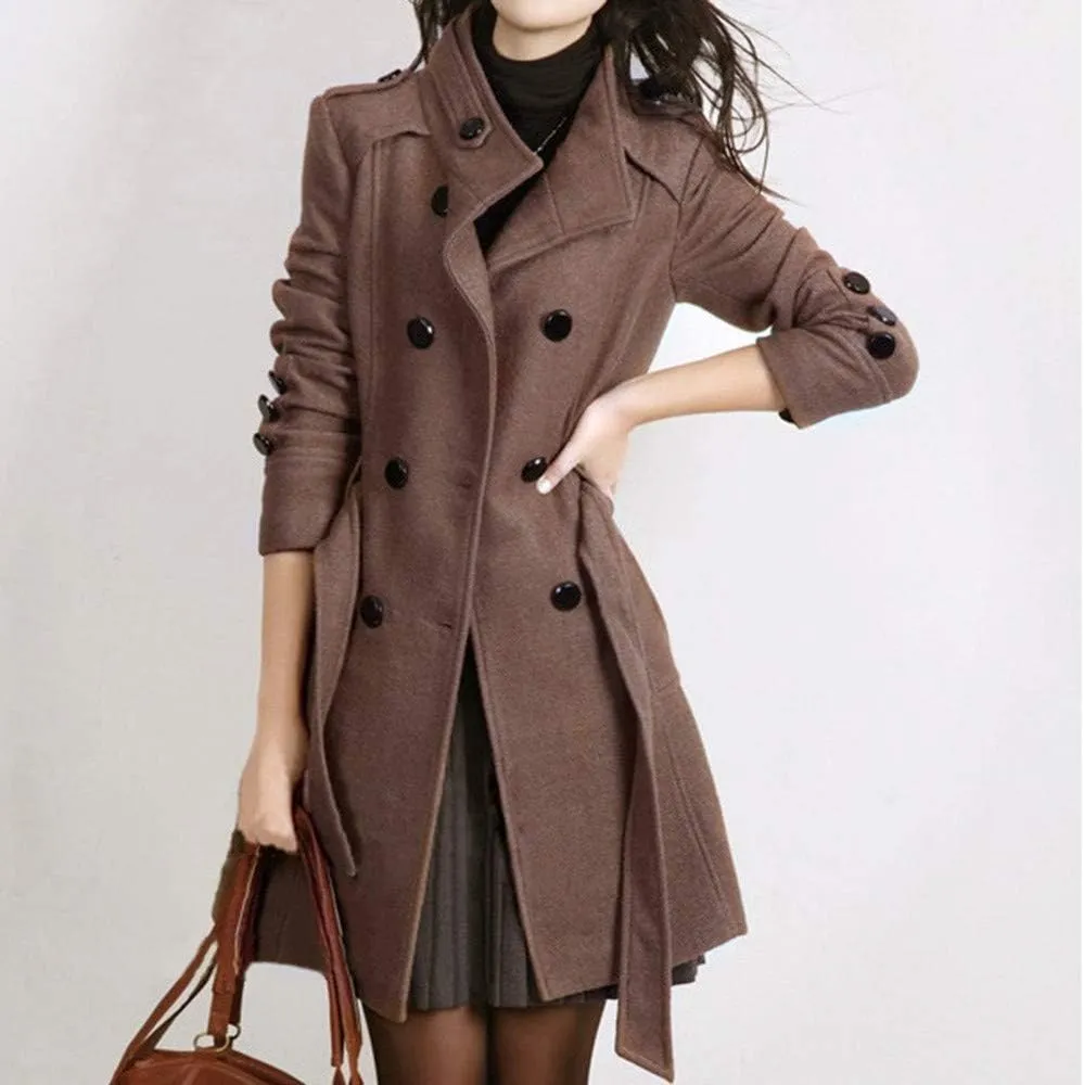LCMTWX Winter Coats for Women Winter Office Sleeveless Button Woolen Jacket Coat Long Coats for Women Dressy Winter Coat