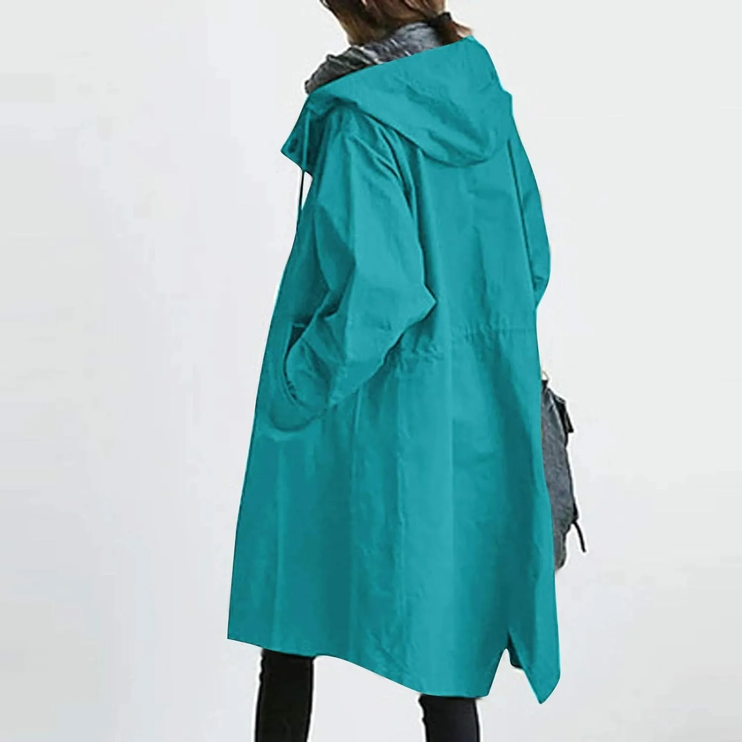 LCMTWX Women Trench Coat Hooded Coat Outwear Womens Elegant Windbreaker Wild Winter Women's Coat Women Trench Coat Women