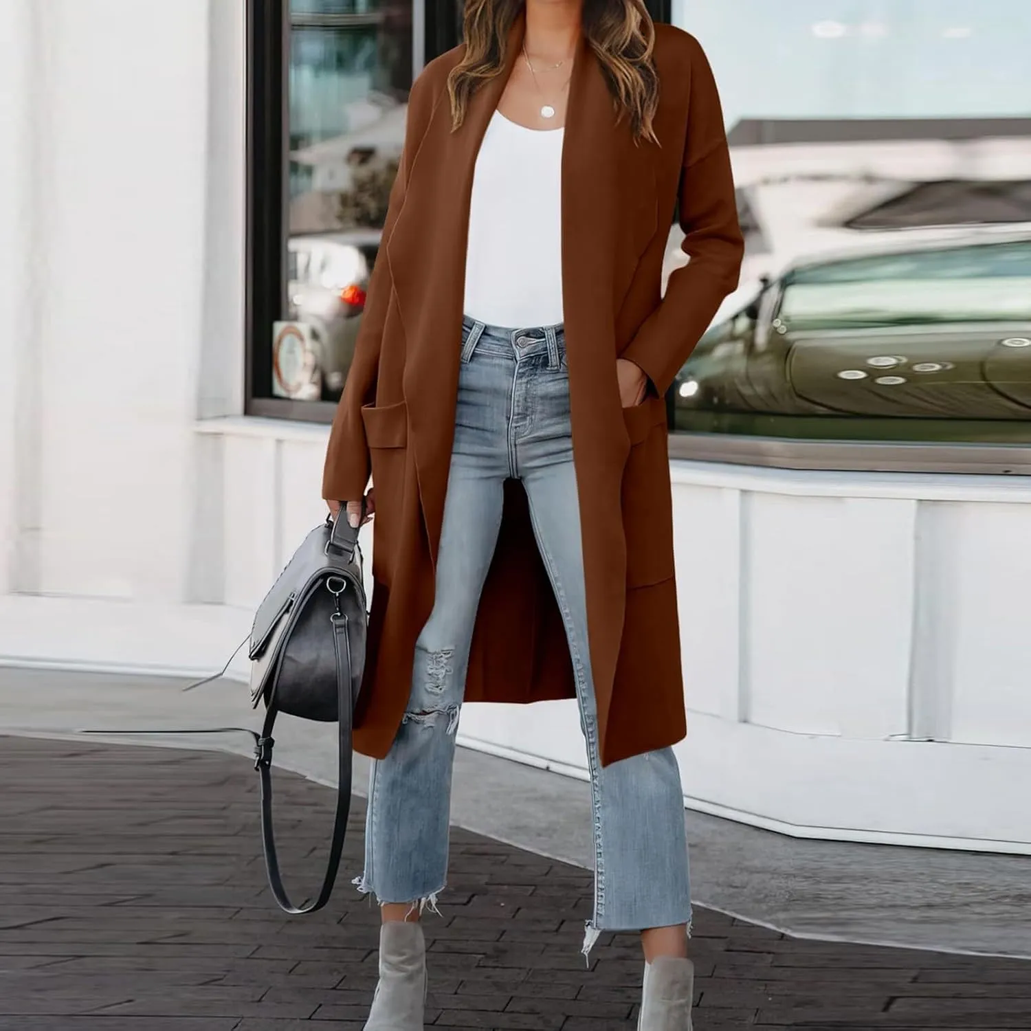 LCMTWX Women's 2023 Fashion Winter Coat Womens Elegant Windbreaker Wild Winter Women's Coat Trench Coats for Women Fall