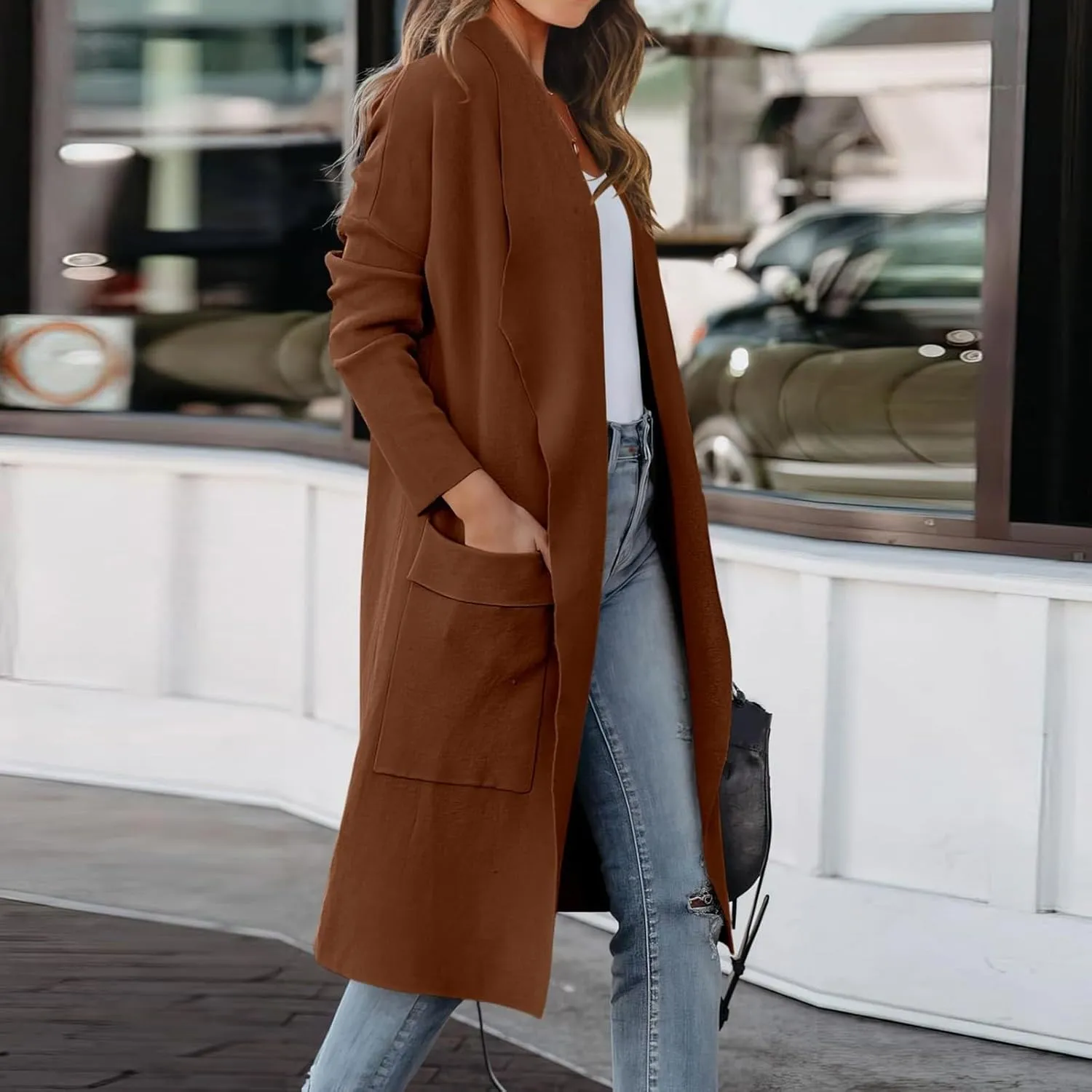 LCMTWX Women's 2023 Fashion Winter Coat Womens Elegant Windbreaker Wild Winter Women's Coat Trench Coats for Women Fall