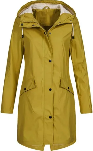 LCMTWX Womens Fleece Lined Raincoat Overcoat Casual Winter Slim Women's Coat Hooded Trench Coats Rain Jacket Womens With