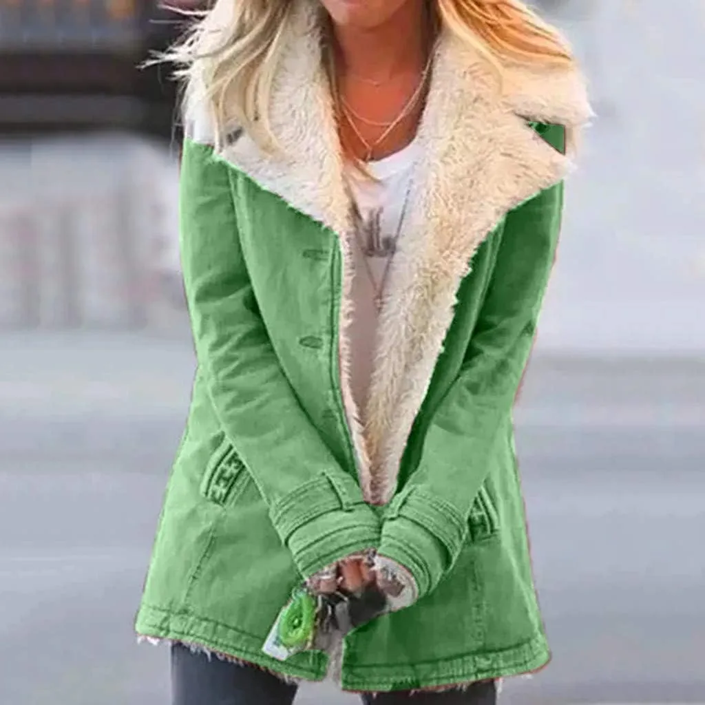 LCMTWX Women's Winter Coats Winter Printed Lapel Single Breasted Long Sleeve Plus Size Outwear Coat Jacket Peacoat Womens