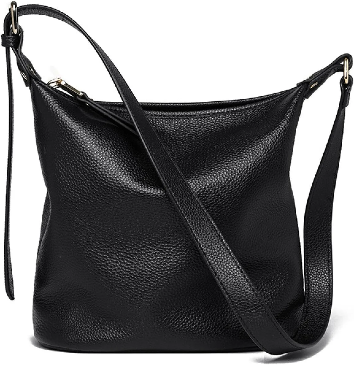 Leather Bucket Large Capacity Commuter Tote Simple Soft Leather Shoulder Crossbody Bag