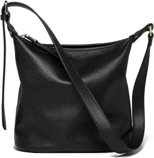 Leather Bucket Large Capacity Commuter Tote Simple Soft Leather Shoulder Crossbody Bag