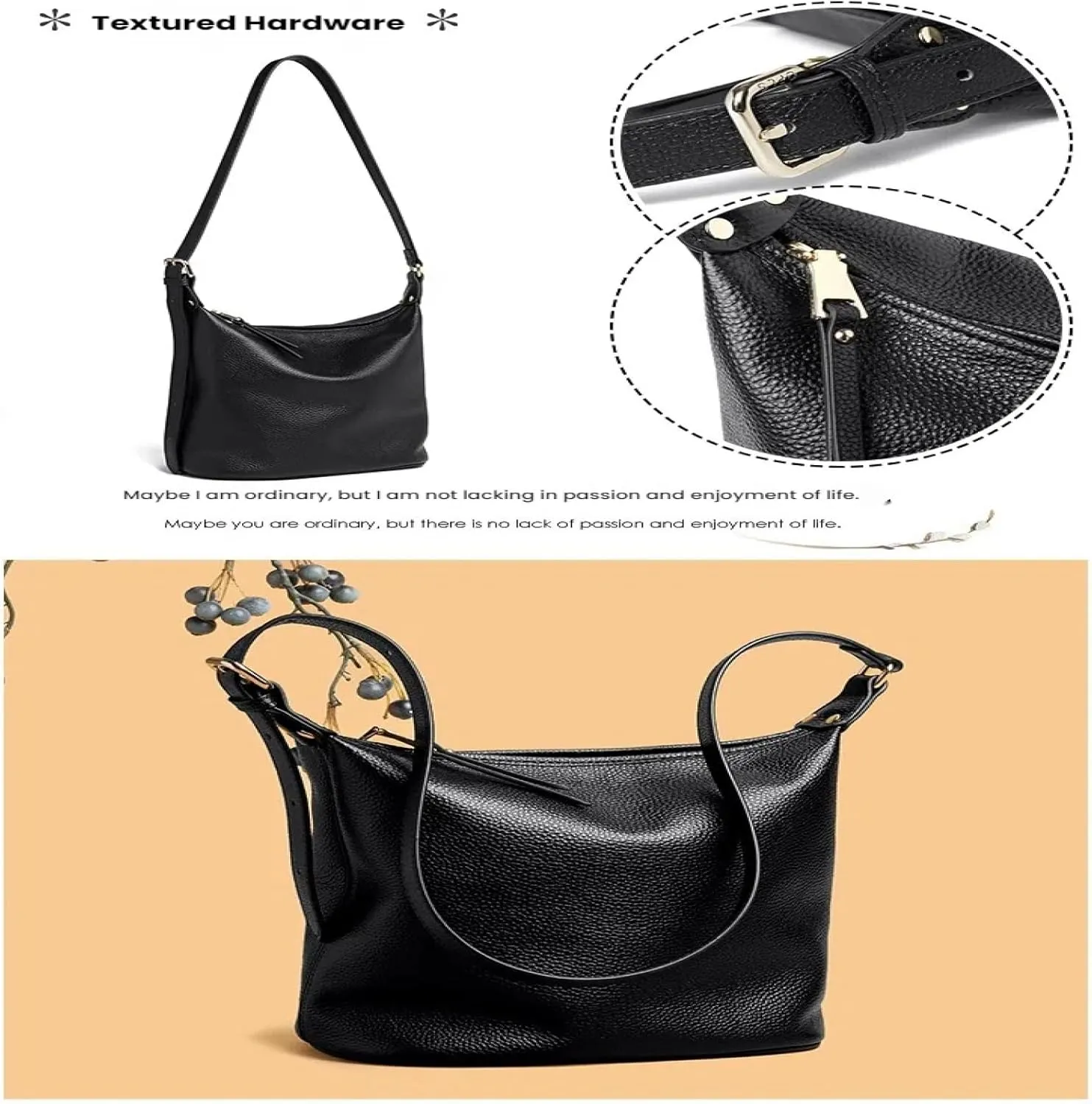 Leather Bucket Large Capacity Commuter Tote Simple Soft Leather Shoulder Crossbody Bag