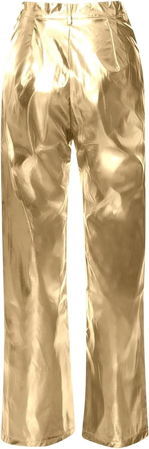 Leather Pants Women Oversized Wide Leg High Rise Stacked Faux Leather Pants Styling Skinny Petite Leather Joggers