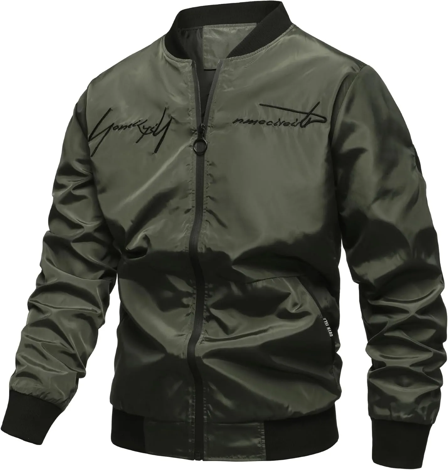 Lightweight Jacket Men Casual Bomber Flight Jackets Tactical Zipper Windbreakers Slim Fit Fall Spring Thin Cardigans