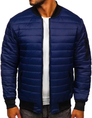 lisenraIn Men Cotton Padded Jacket Lighteight Zip Up Puffer Coat Winter Warm Windproof Outwear with Pockets