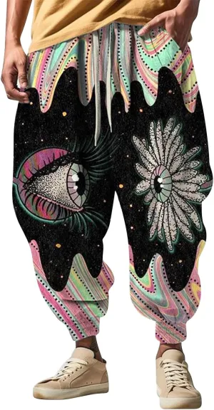 Long Sports Pants Print Fashion Street Feel Casual Sweatpants Mens Japanese Art Graphic Printed Casual Pants Hammer