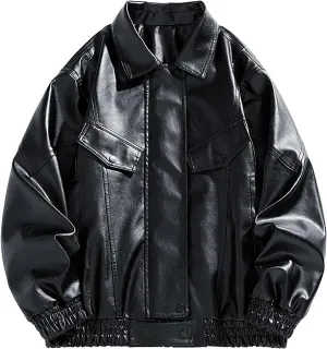 Men slimming Fit Gentleman Biker Ride Motorcycle Cafe Biker Racer Stand Collar Style Warm Winter PU Leather Jacket