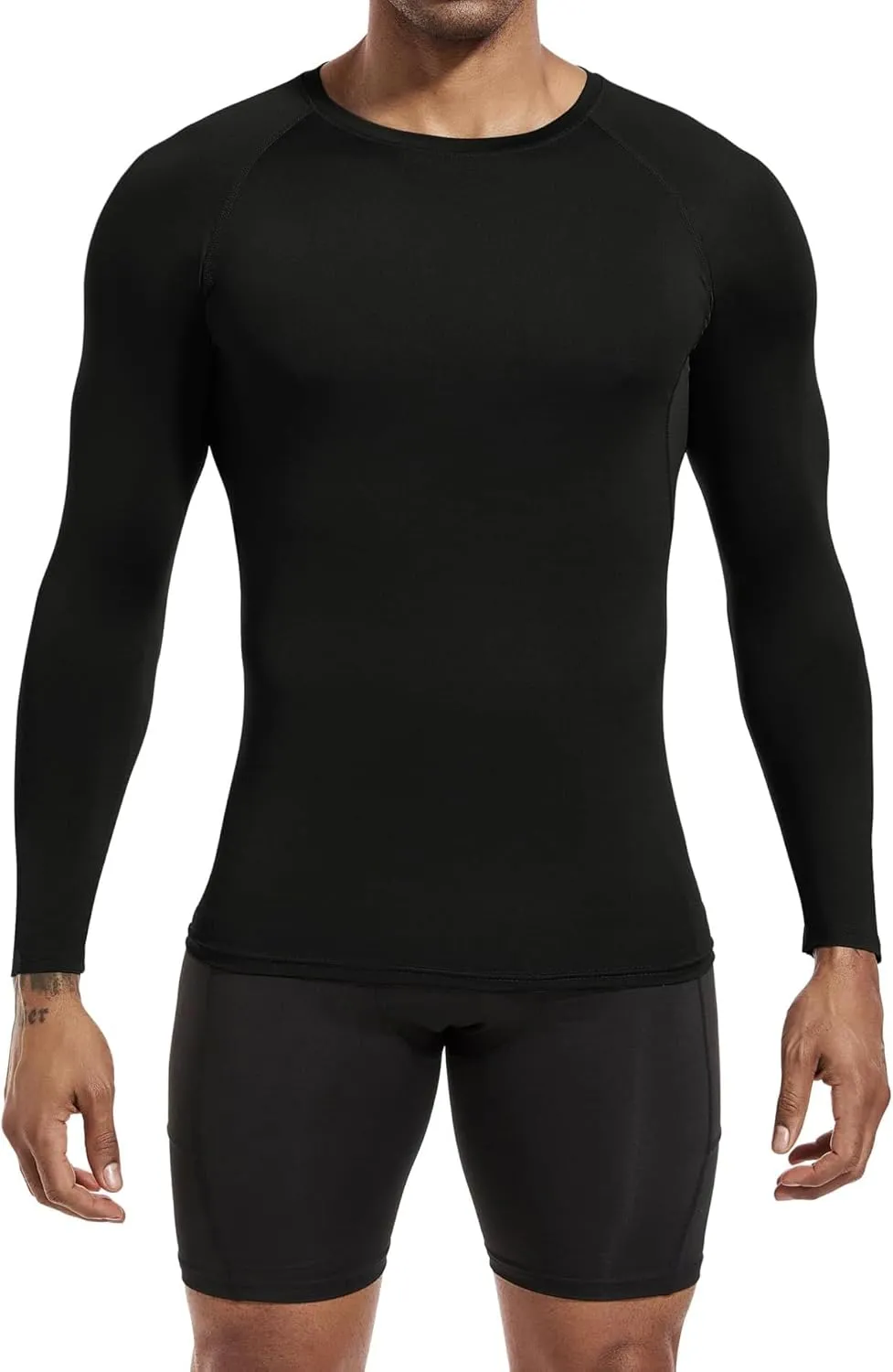 Men's Athletic Compression Shirts Long Sleeve Workout T-Shirt Mock Turtleneck Base Layer Undershirt Tops