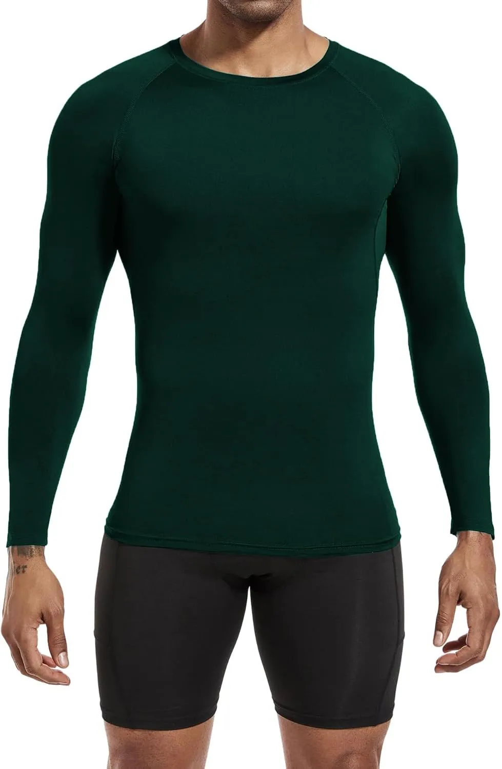Men's Athletic Compression Shirts Long Sleeve Workout T-Shirt Mock Turtleneck Base Layer Undershirt Tops