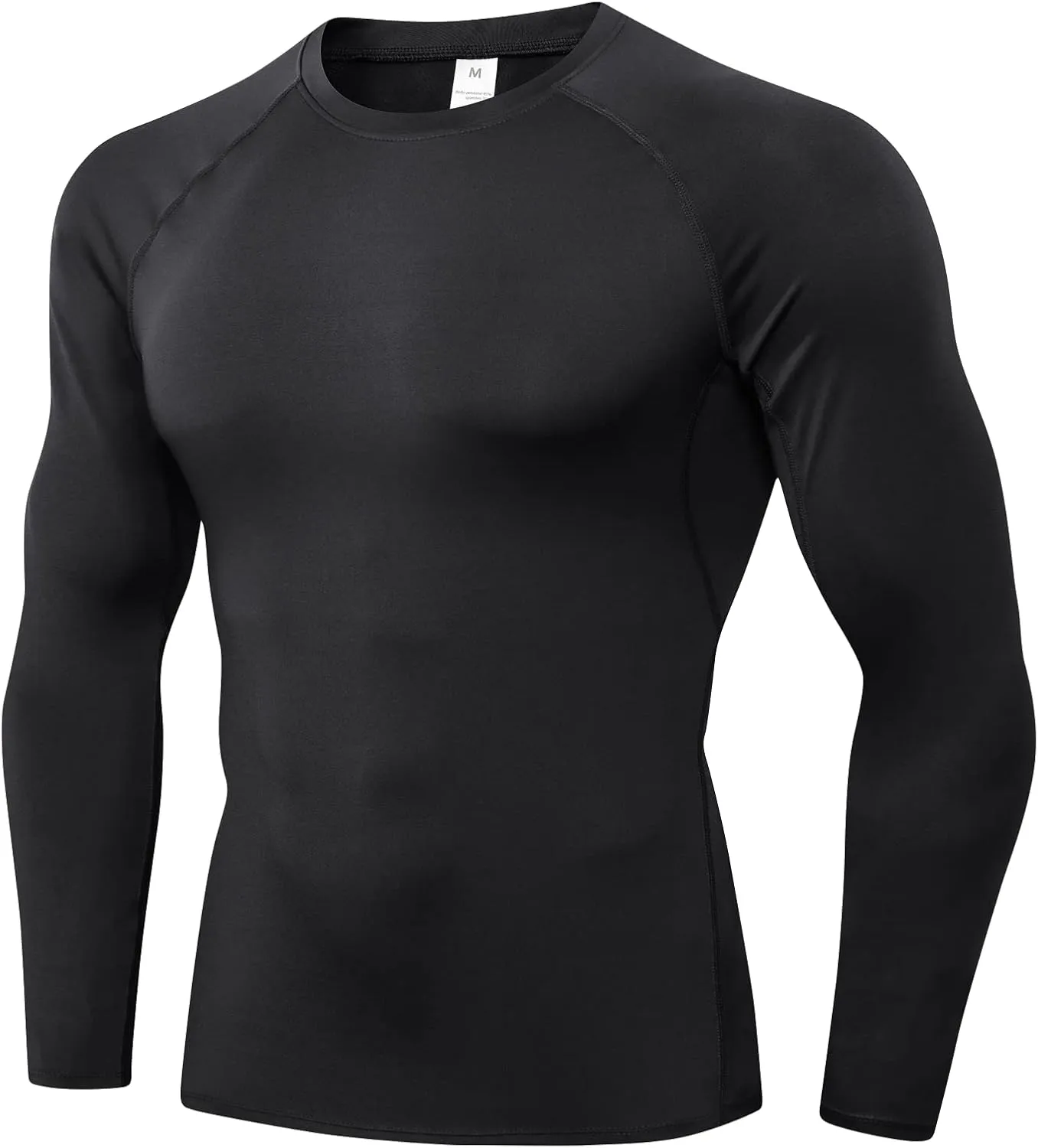 Men's Athletic Compression Shirts Long Sleeve Workout T-Shirt Mock Turtleneck Base Layer Undershirt Tops