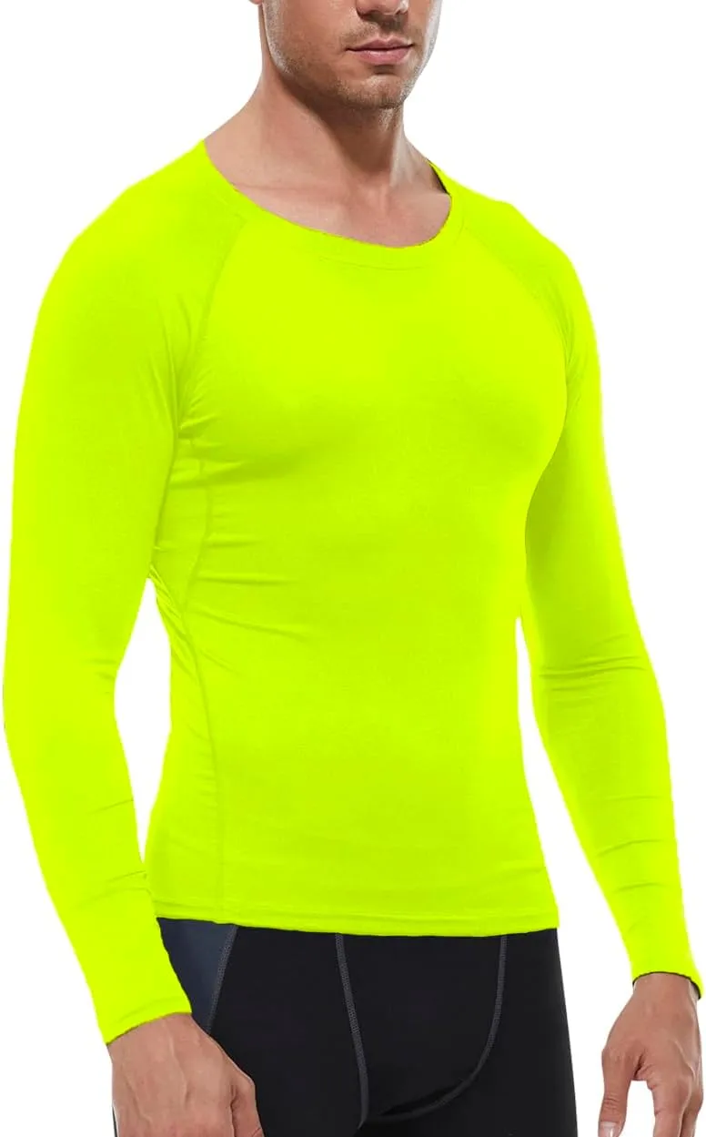 Men's Athletic Compression Shirts Long Sleeve Workout T-Shirt Mock Turtleneck Base Layer Undershirt Tops