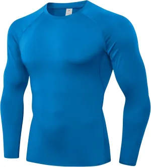 Men's Athletic Compression Shirts Long Sleeve Workout T-Shirt Mock Turtleneck Base Layer Undershirt Tops