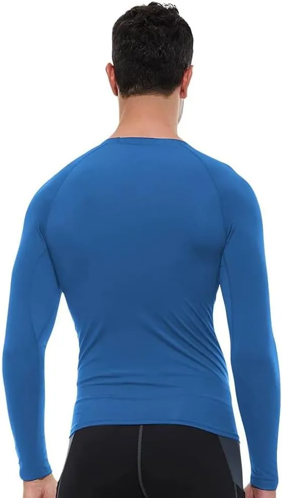 Men's Athletic Compression Shirts Long Sleeve Workout T-Shirt Mock Turtleneck Base Layer Undershirt Tops