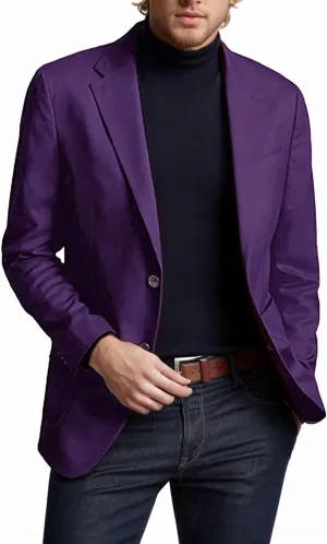 Men's Blazer Jacket Slim Fit Casual Two Button Blazer Jacket Suit Jackets Lightweight Knit Sport Coat for Men
