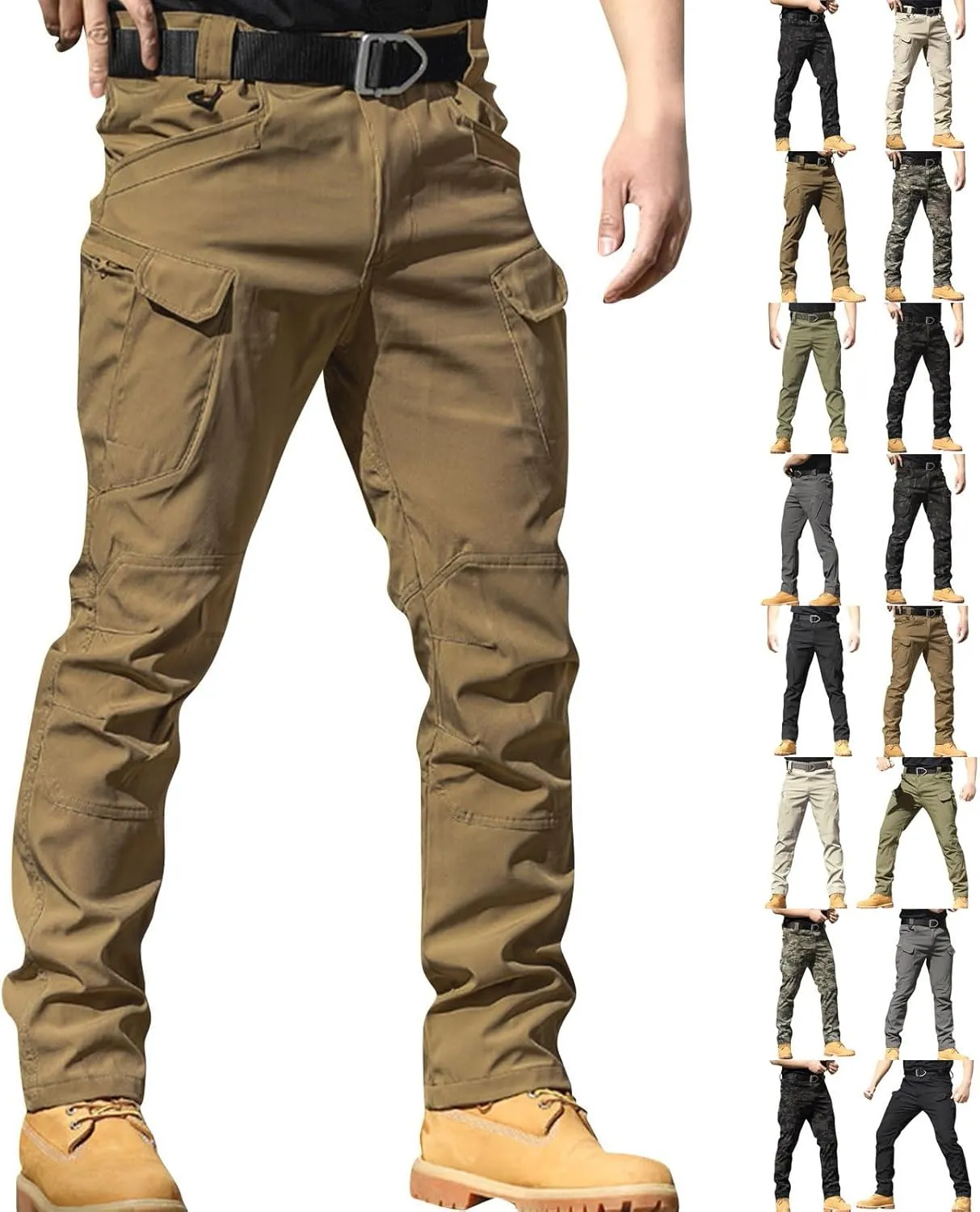Mens Cargo Pants Classic Stretch Lightweight Hunting Work Pants Comfort Regular Resistant Travel Fishing Hiking Pants