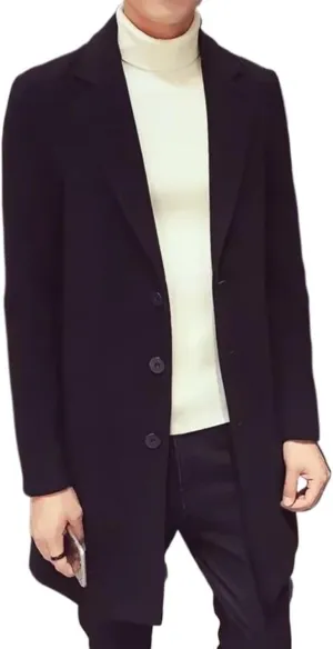 Mens Casual Business Trench Coat Mens Male Coats Long Jackets