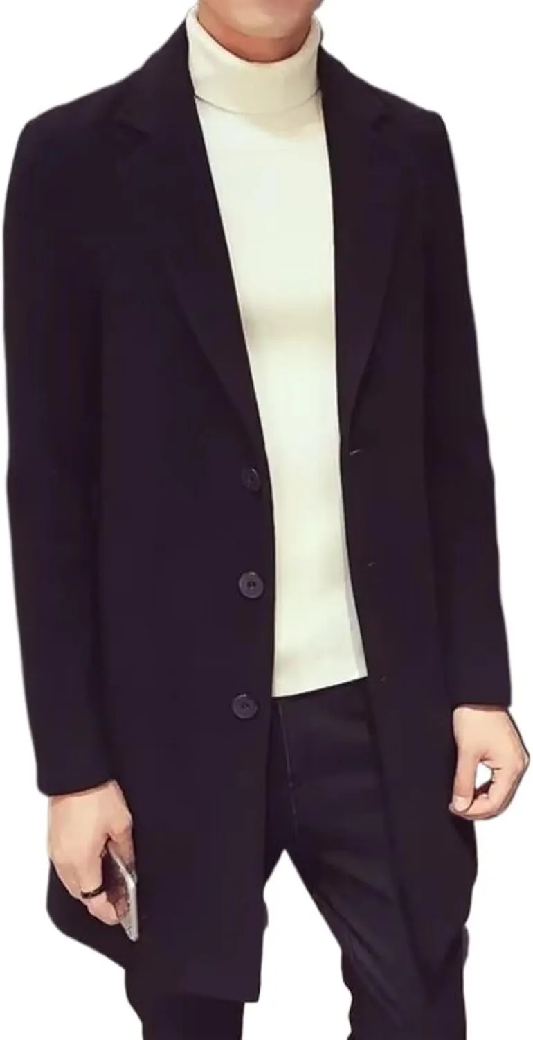 Mens Casual Business Trench Coat Mens Male Coats Long Jackets