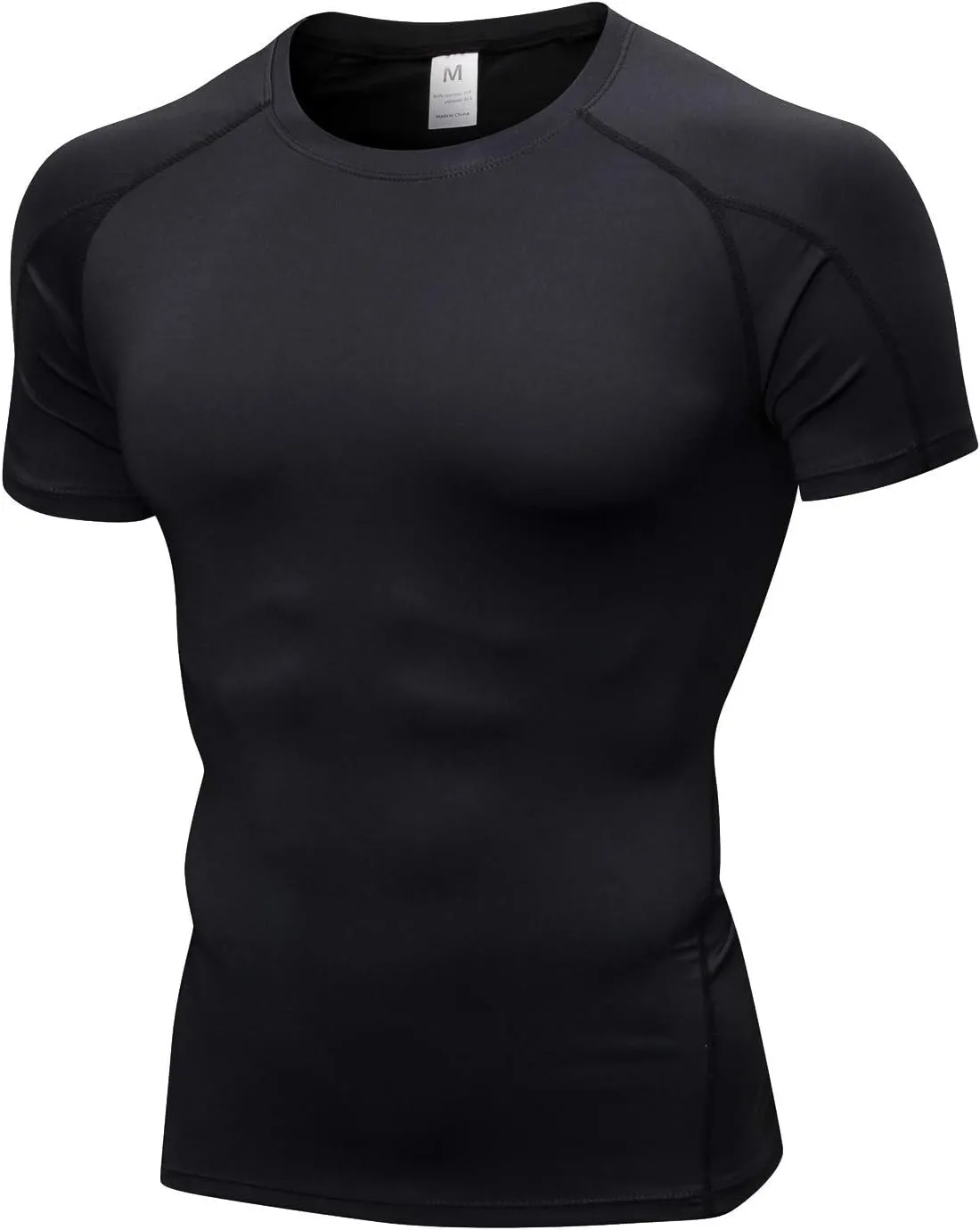 Men's Compression Shirts Short Sleeve Athletic Compression Tops Cool Dry Workout T Shirt Sports Base Layer Undershirt