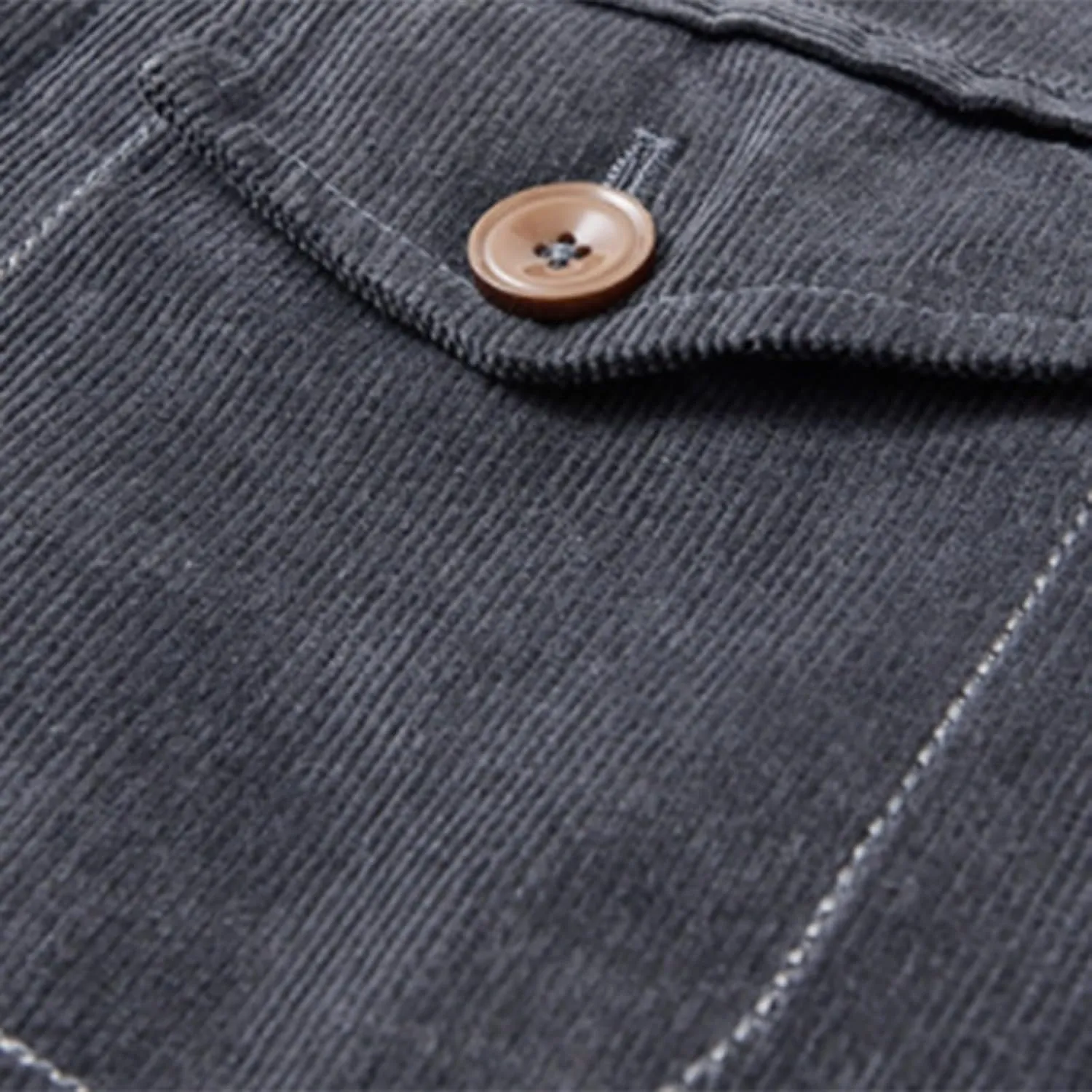 Mens Corduroy Jacket Sherpa Lined Trucker Cotton Lapel Collar Button Down Jackets Warm Winter Casual Work Padded Coat