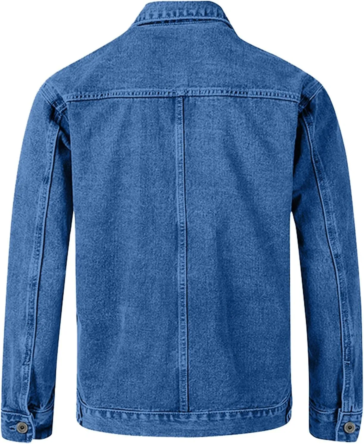 Mens Denim Jacket,Long Sleeve Button Down Jackets Distressed Jean Jackets Trucker Jacket Fall Casual Coat