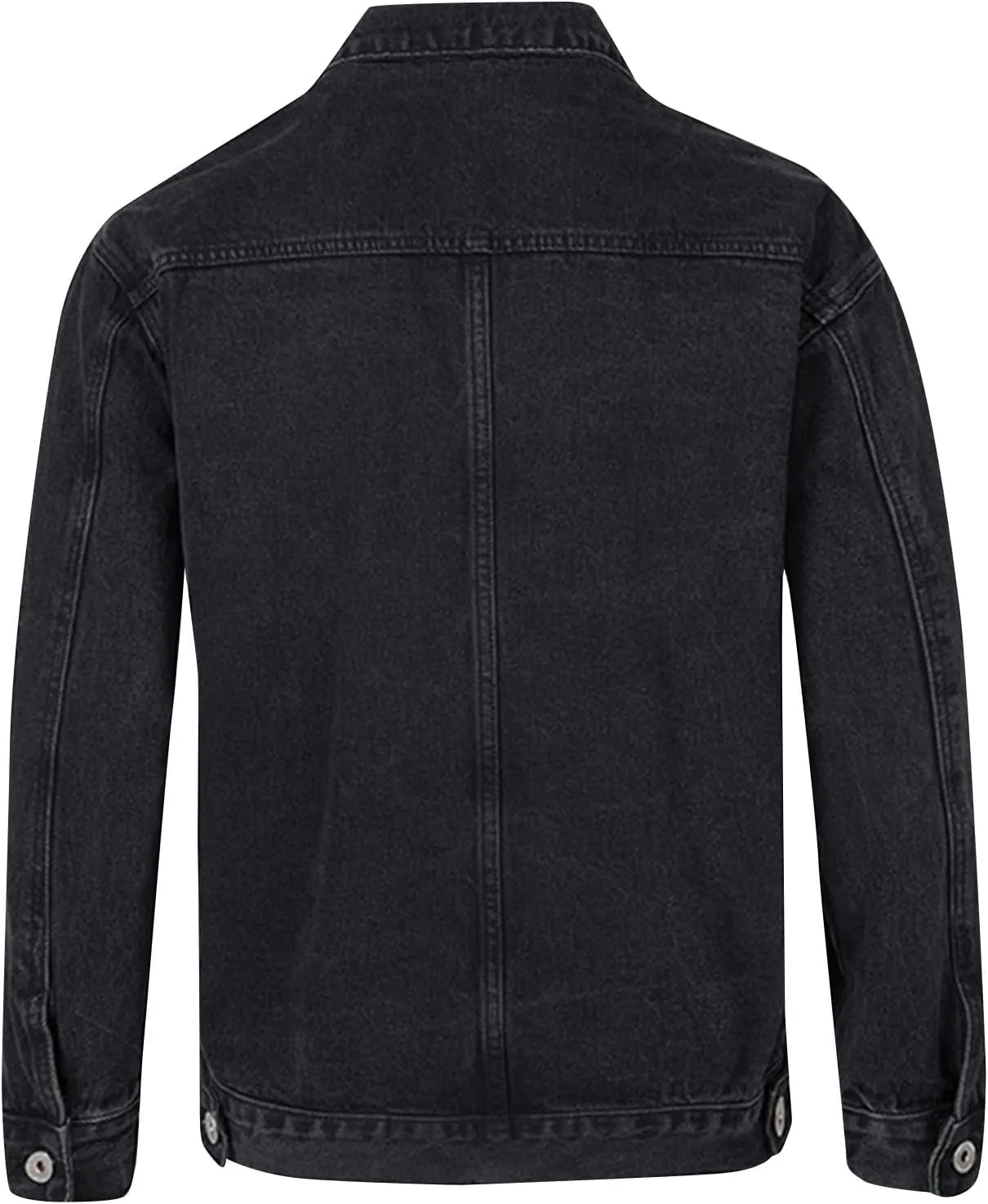 Mens Denim Jacket,Long Sleeve Button Down Jackets Distressed Jean Jackets Trucker Jacket Fall Casual Coat