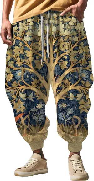 Mens Drawstring Aladdil Hippie Harem Pants Casual Sweatpants Harem Pants Men Mens Harem Pants Anime