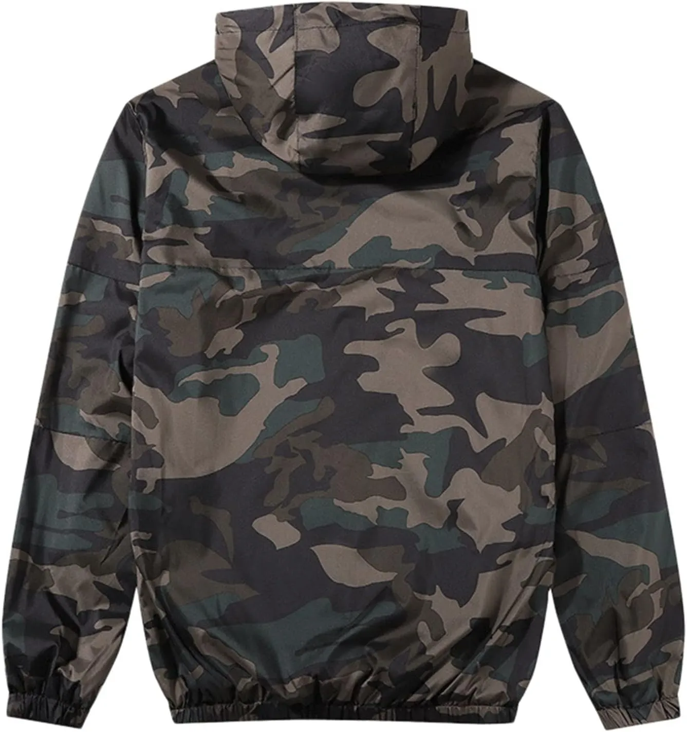 Mens Fashion Camouflage Pocket Cardigan Zipper Sweater Jacket Mens Casual Wool Coat