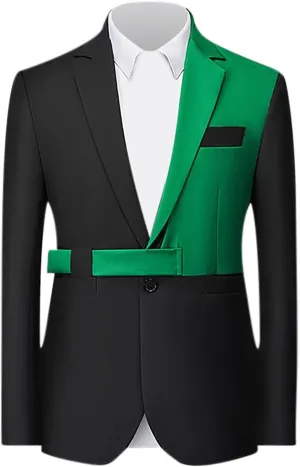 Mens Fashion Suit Jackets Formal Business Blazer Jackets Notch Collar Slim Fit Color Block Wedding Prom Jackets