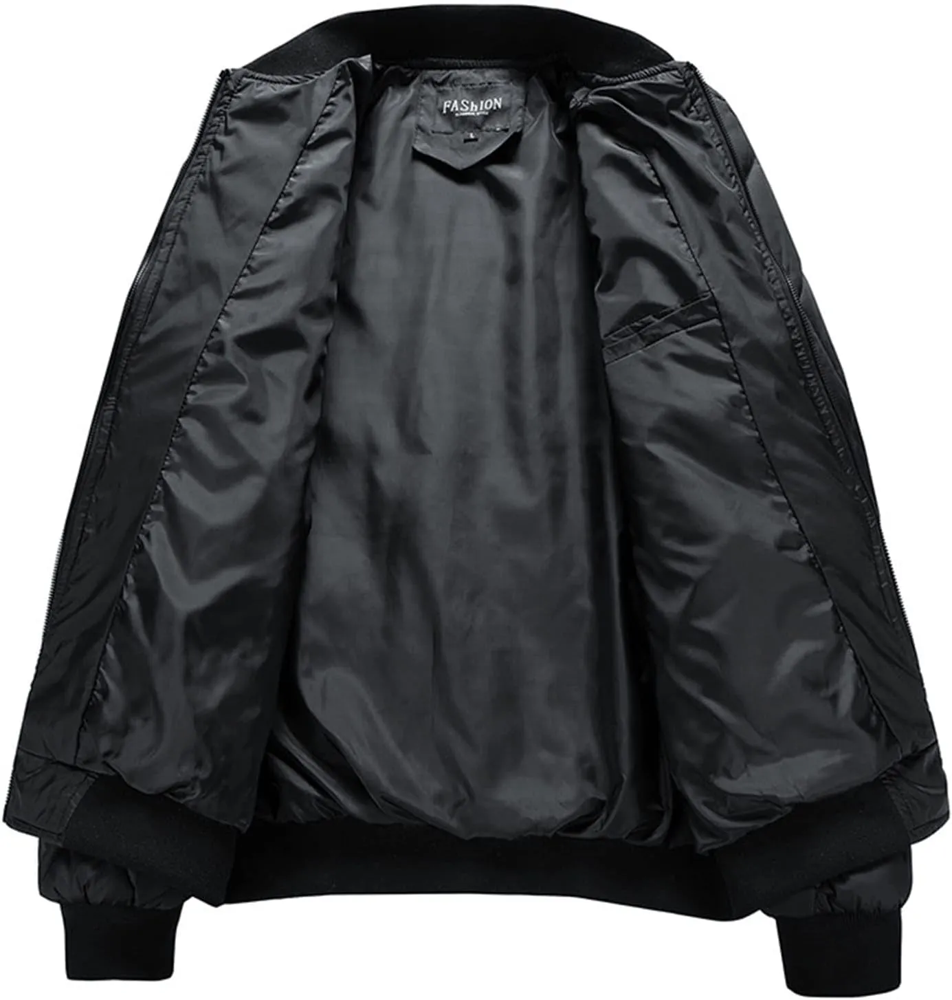 Mens Flight Bomber Jackets Diamond Quilted down Jacket Long Sleeve Lightweight Coats Warm Padded Fall Winter Coats