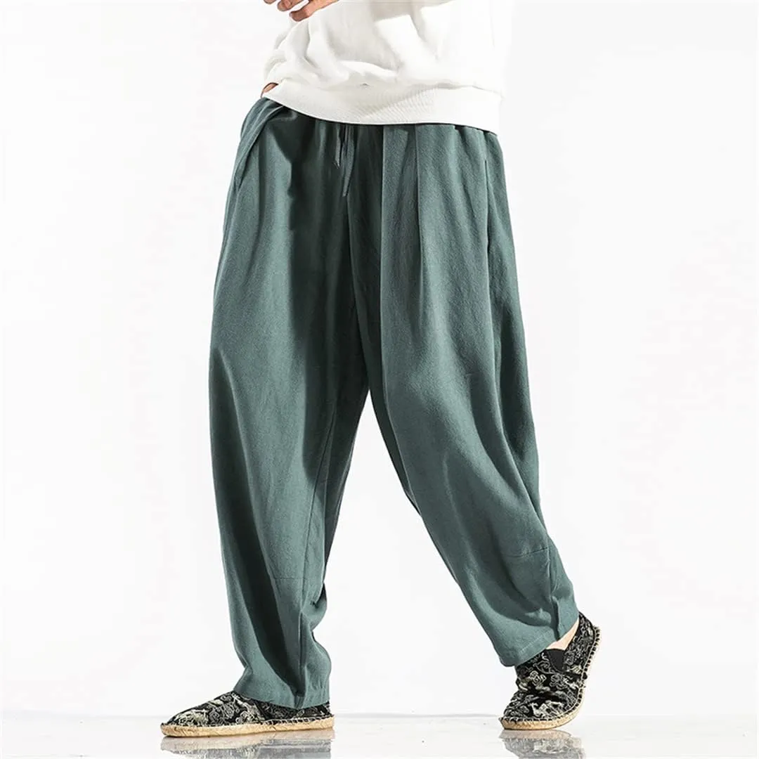 Men's Harem Pants Harajuku Style Loose Ankle-Length Trousers Streetwear Casual Jogging Pants