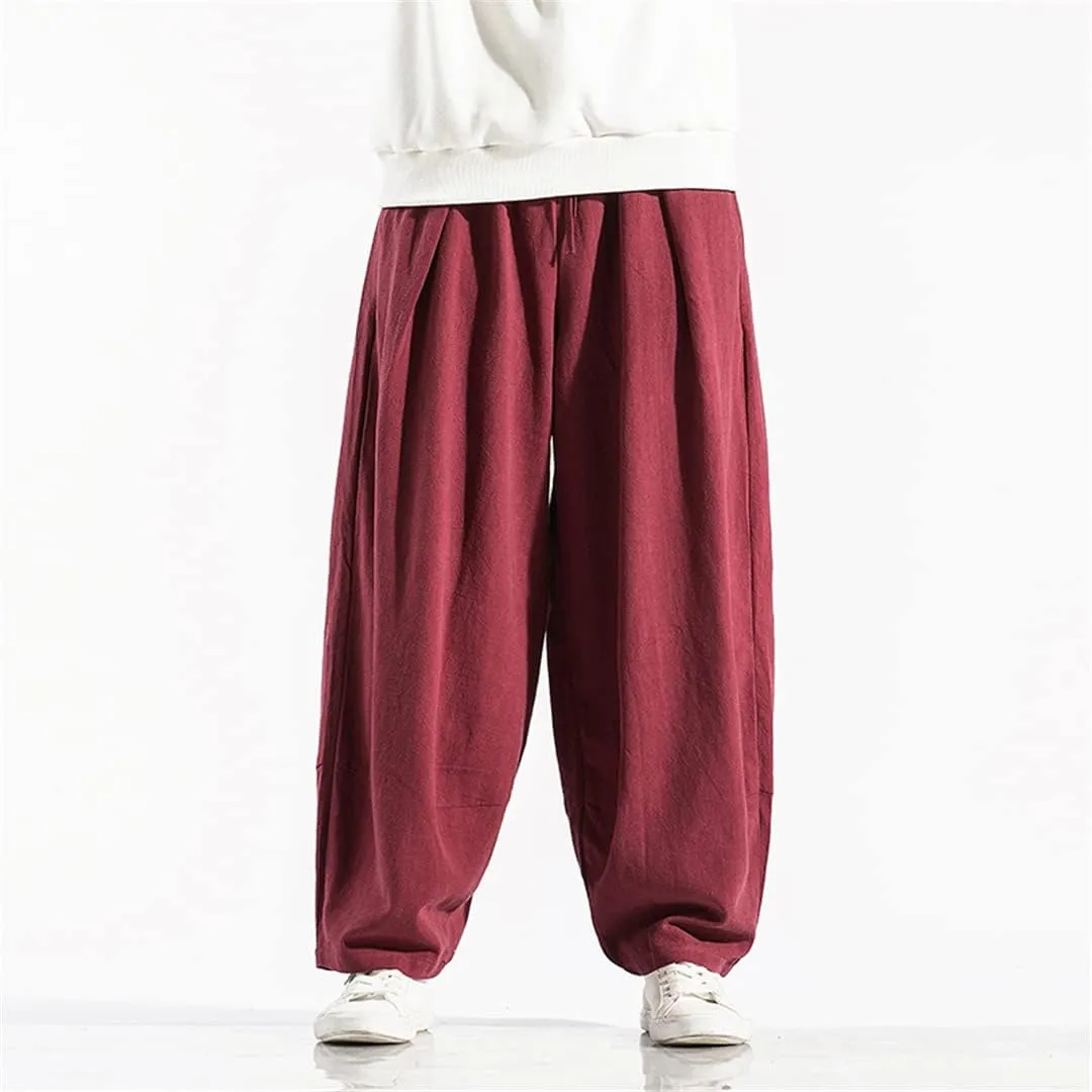 Men's Harem Pants Harajuku Style Loose Ankle-Length Trousers Streetwear Casual Jogging Pants