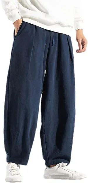 Men's Harem Pants Harajuku Style Loose Ankle-Length Trousers Streetwear Casual Jogging Pants