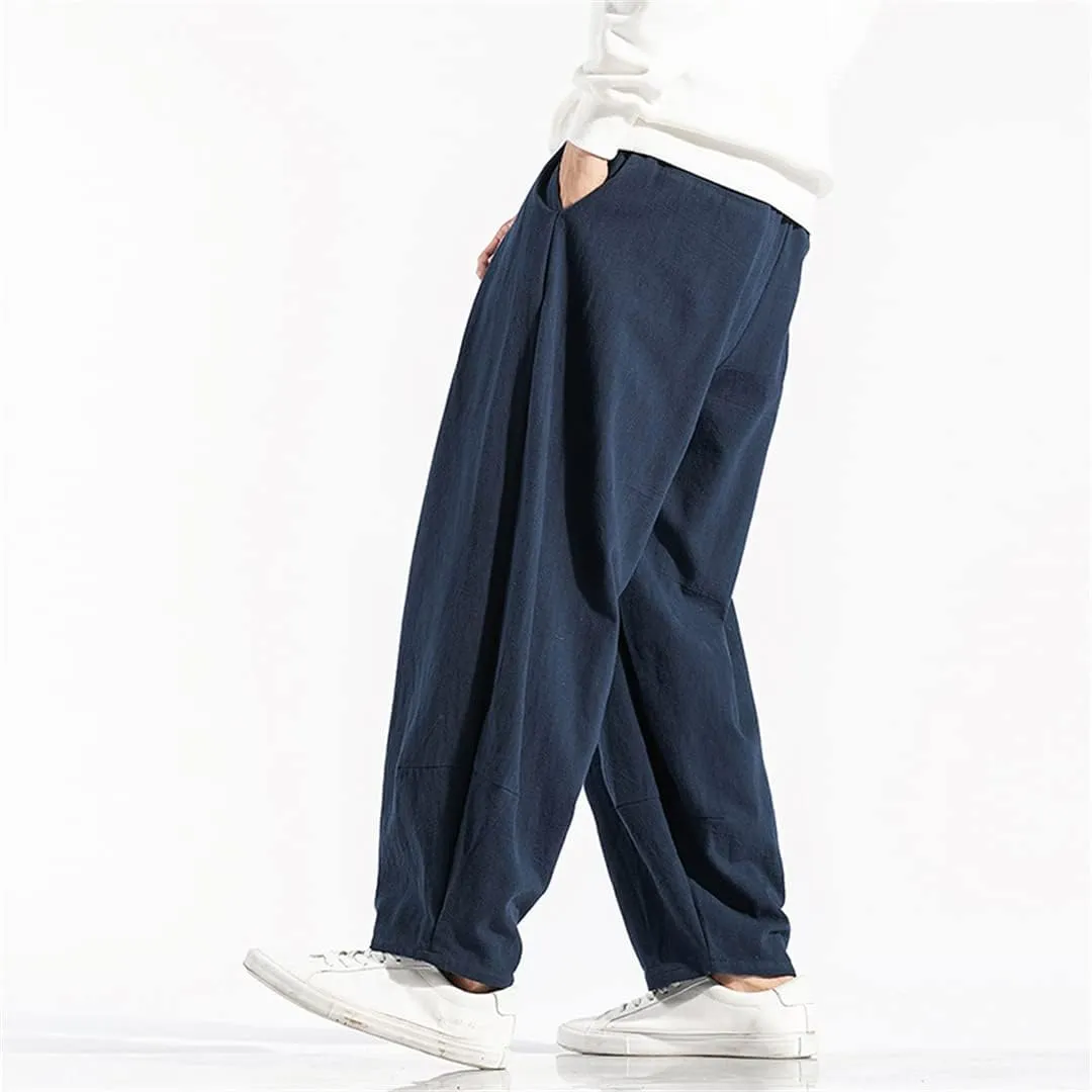 Men's Harem Pants Harajuku Style Loose Ankle-Length Trousers Streetwear Casual Jogging Pants