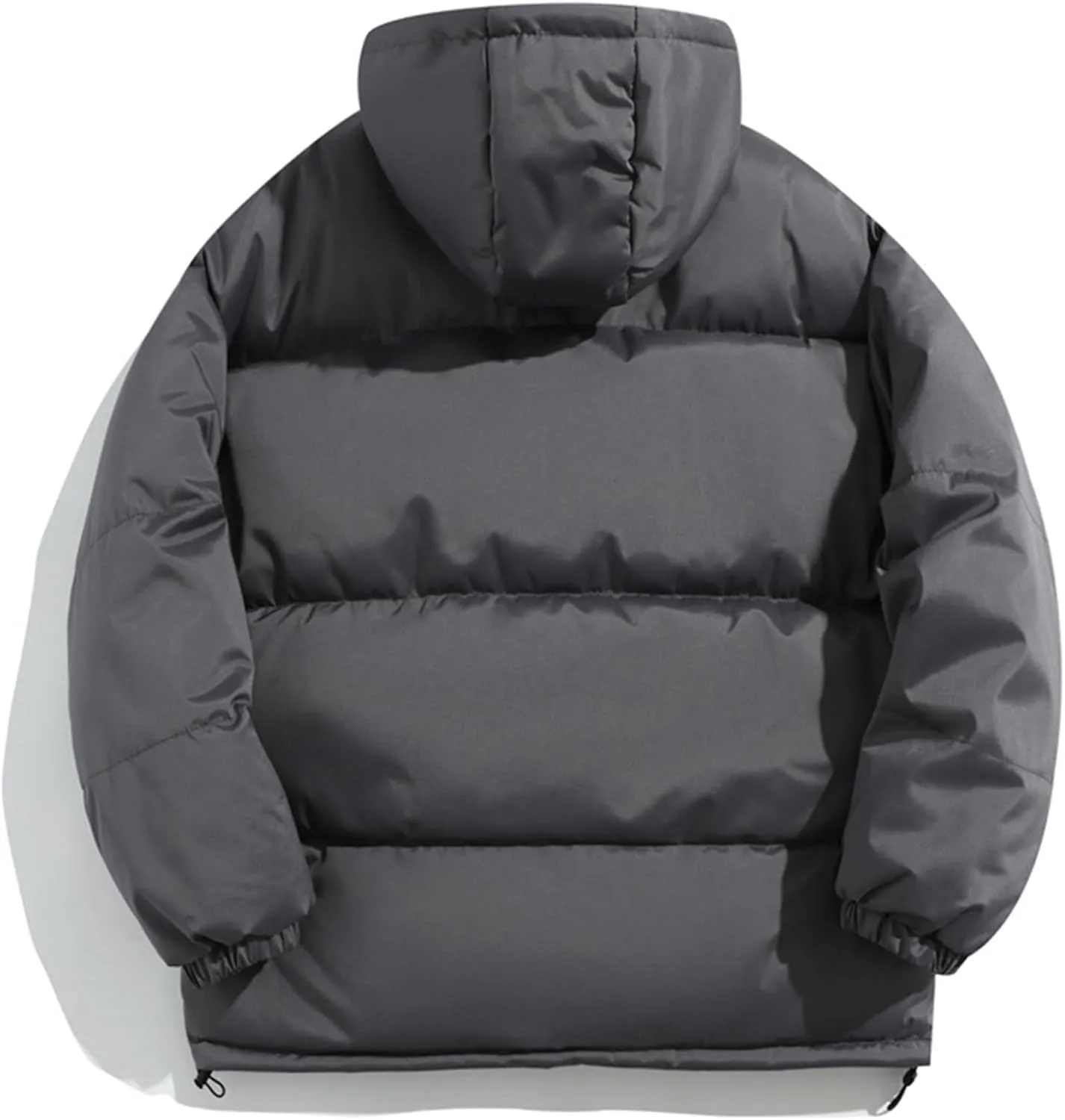 Men's Hooded Down Coats Winter Warm Puffer Jacket Cotton Padded Waterdproof Outerwear with Pockets
