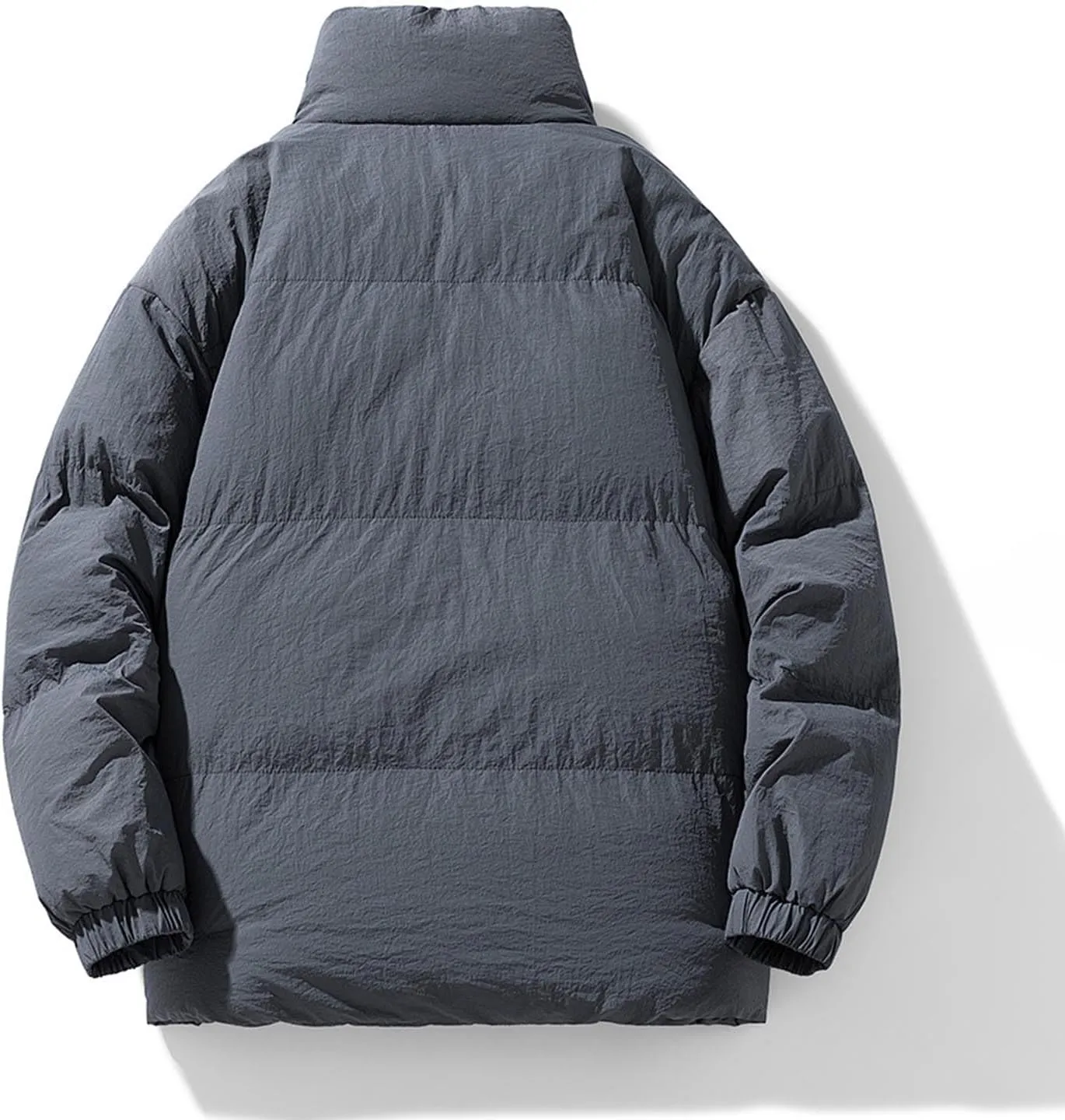 Mens Insulated Winter Warm Jackets Windproof Stand Collar Cotton Quilted Jackets Thicken Thermal Snow Padded Coats
