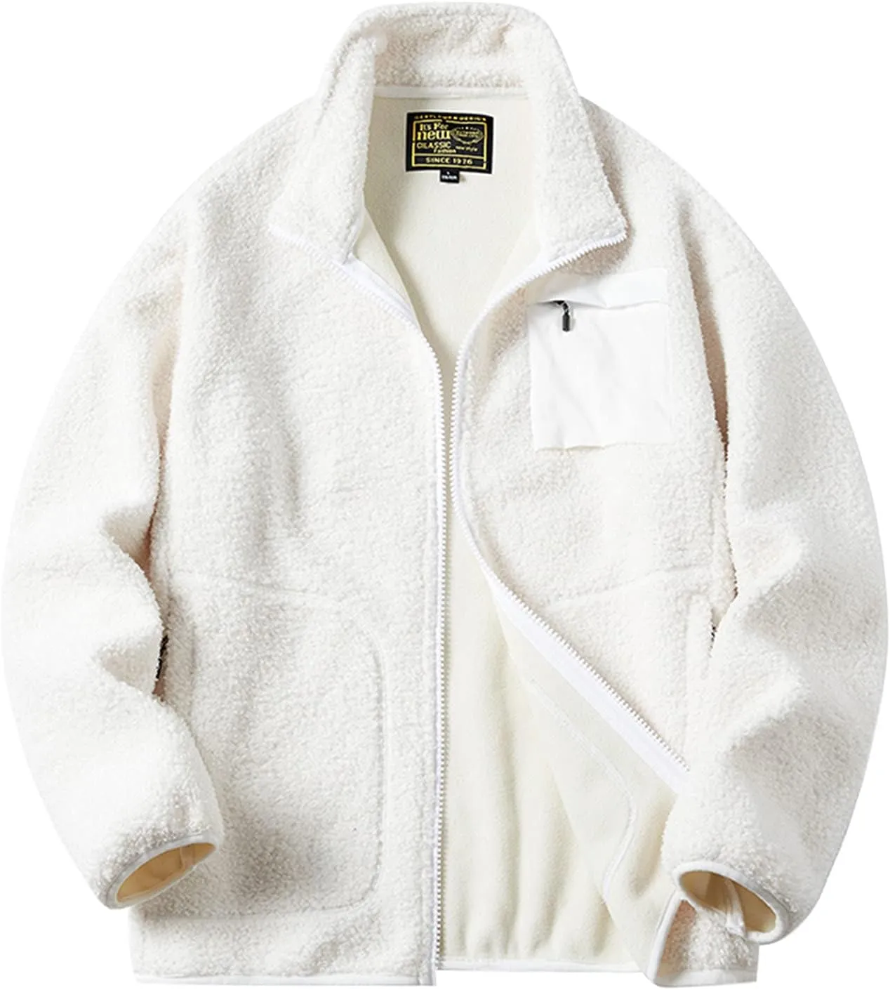 Men's Jacket Men's Autumn Winter Blouse Outdoor Leisure Warm Plus Size Pocket Zipper Lapel Cardigan Jacket Men's